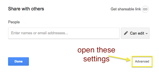 Open settings